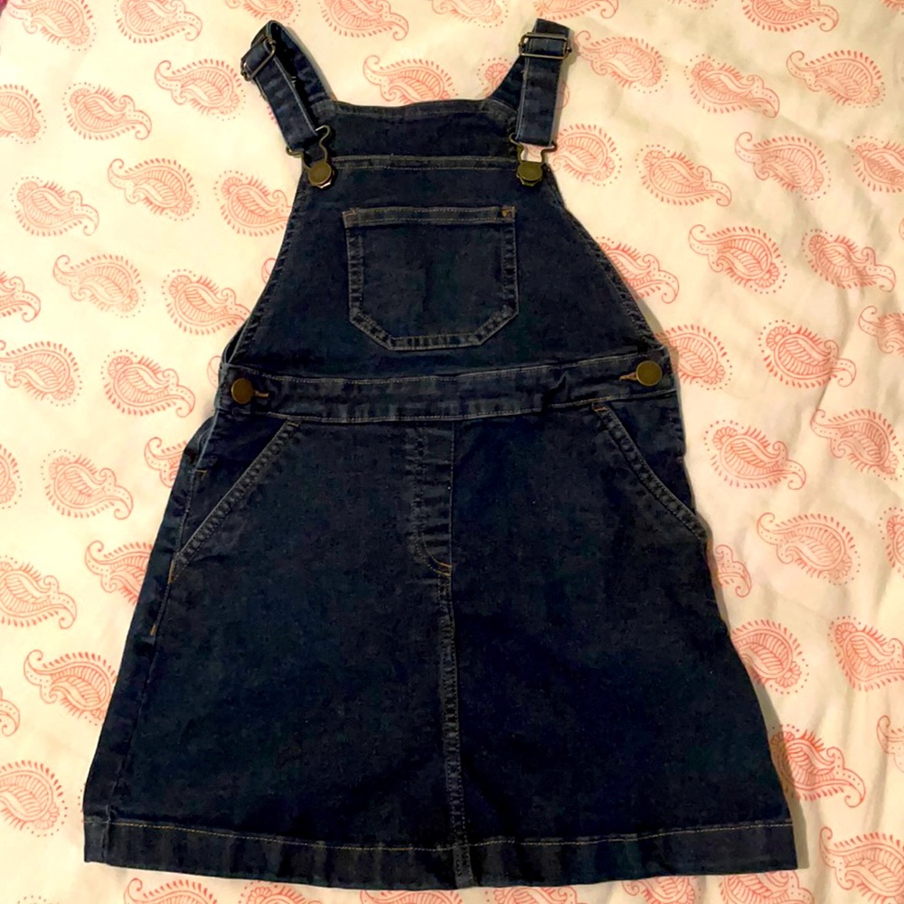Hanna Andersson denim overalls dress